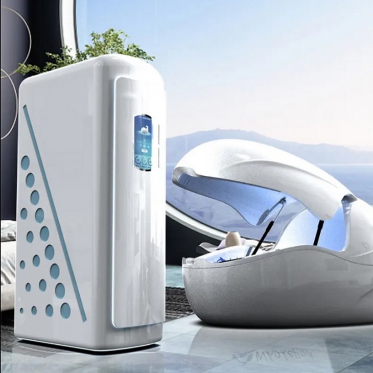 Capsula Flotatie Floating Whalepod, Therapy Capsula Spa cu Abur, Terapie Spa, Rezervor de plutire portabil, Aparat profesional de hidromasaj, Pat pentru  terapie cu lumina W1