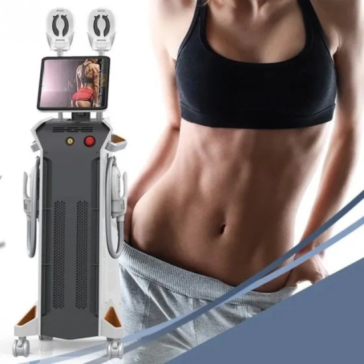 Aparat 15TESLA Sculptor Muscular Tesla EMS Sculpt HI-EMT + RF Remodelare corporala, Creare Masa Musculara, Tonifiere Abdomen, 4 Manipuli, Slabire intensiva NEO4 5000W