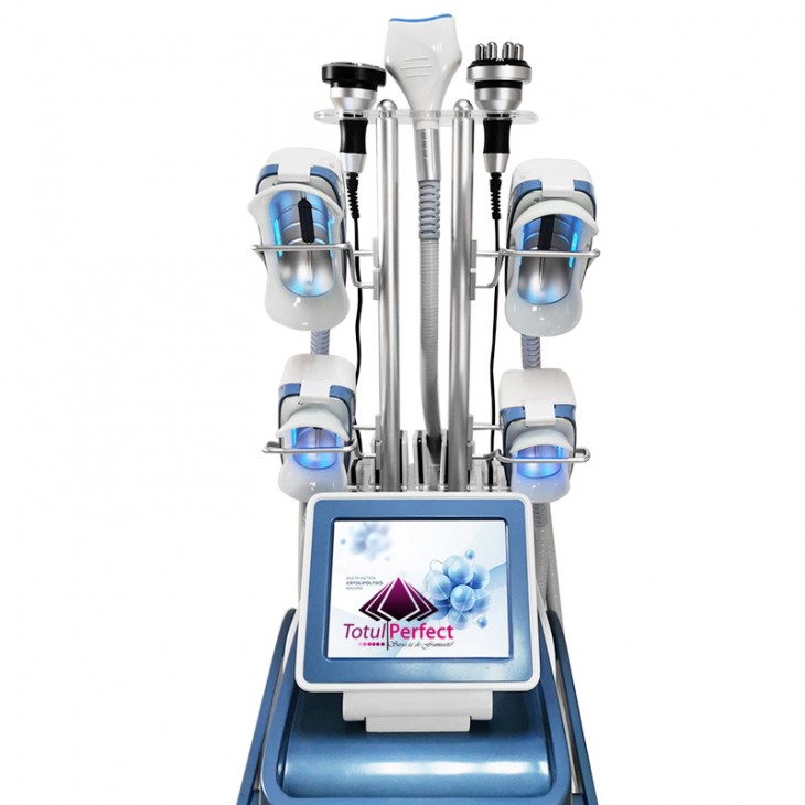 Aparat Profesional 5 Manipuli Criolipoliza 360 SuperCool, RF Fototerapie Indepartare celulita, Cavitatie 40K, Radiofrecventa Lifting Salon, CRIOSculpture WIN5