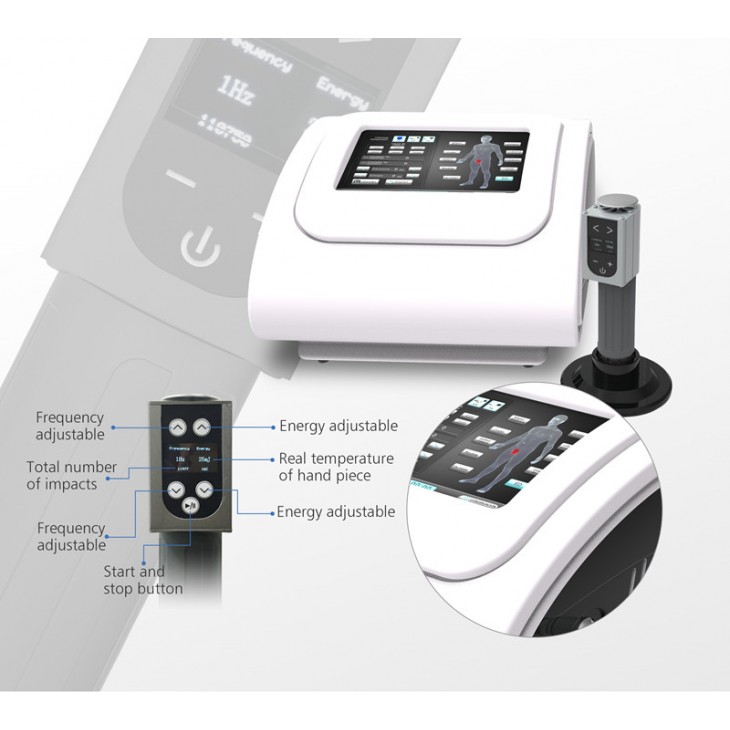 Aparat Shockwave Profesional  pentru terapie cu unde de șoc pentru fizioterapie,Tratamentul durerii, terapie ED SW8
