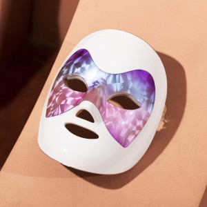 Masca 7 Culori LED Tratamente Cosmetice Fototerapie Iluminare Ten, Multiple Utilizari, Phototheray portabil Nutritie Ten, Lifting, Antiacnee, Ingrijire Delicata White Butterfly